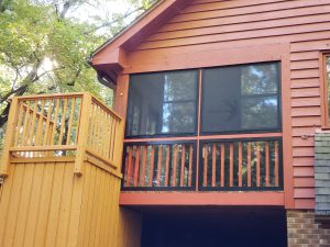 added wooden porch